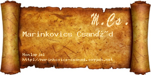 Marinkovics Csanád névjegykártya